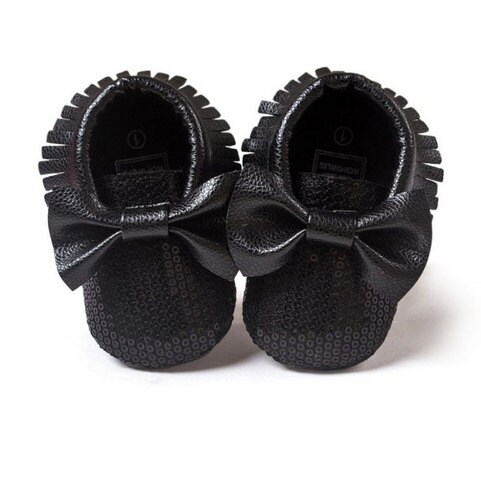black sequin moccasins