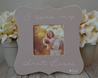 Aunt picture frame Custom picture frame I love my aunt picture frame Aunt gift Personalized picture frame