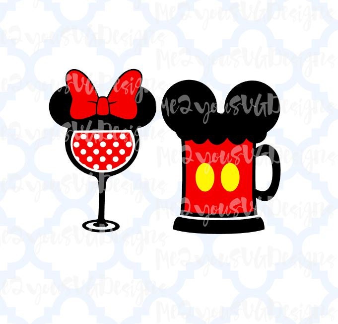 Download Mickey and Minnie Beer and Wine SVGEPSPNGStudio