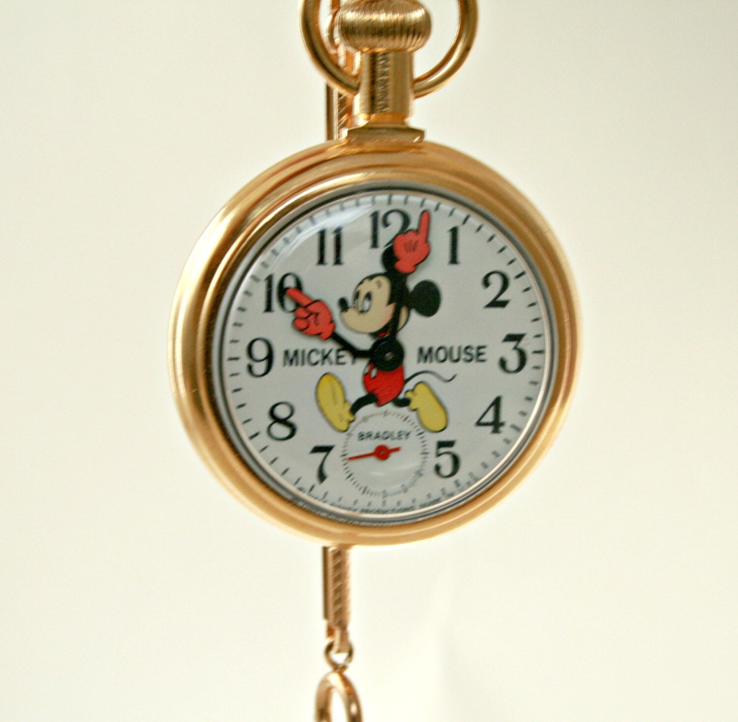 Vintage Mickey Mouse Train Pocket Watch by by TarnishedHaloStudio