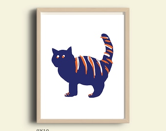 Cat Wall Art cat art | etsy Cat Wall Art cat art | etsy