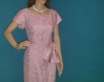 Pink lace dress | Etsy