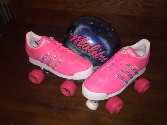 Items similar to Adidas Roller Skates Women's Size 9 -"Hot Pink Bling