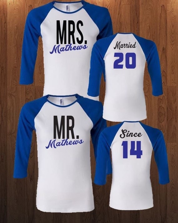 MRS SHIRTS With Wedding  Anniversary  Date Jersey  by 
