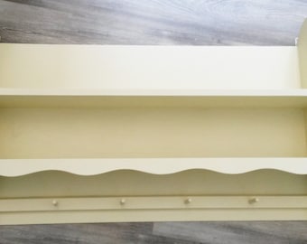 Large kitchen shelf plate rack country-style cream