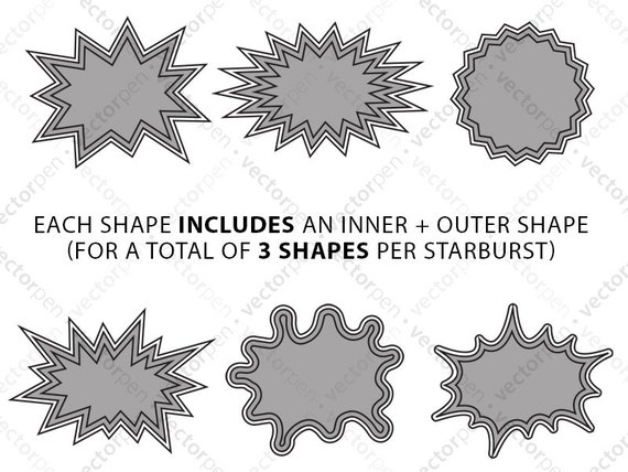 Download 6 Unnique Starburst SVG files. Scrapbooking and Cricut ...