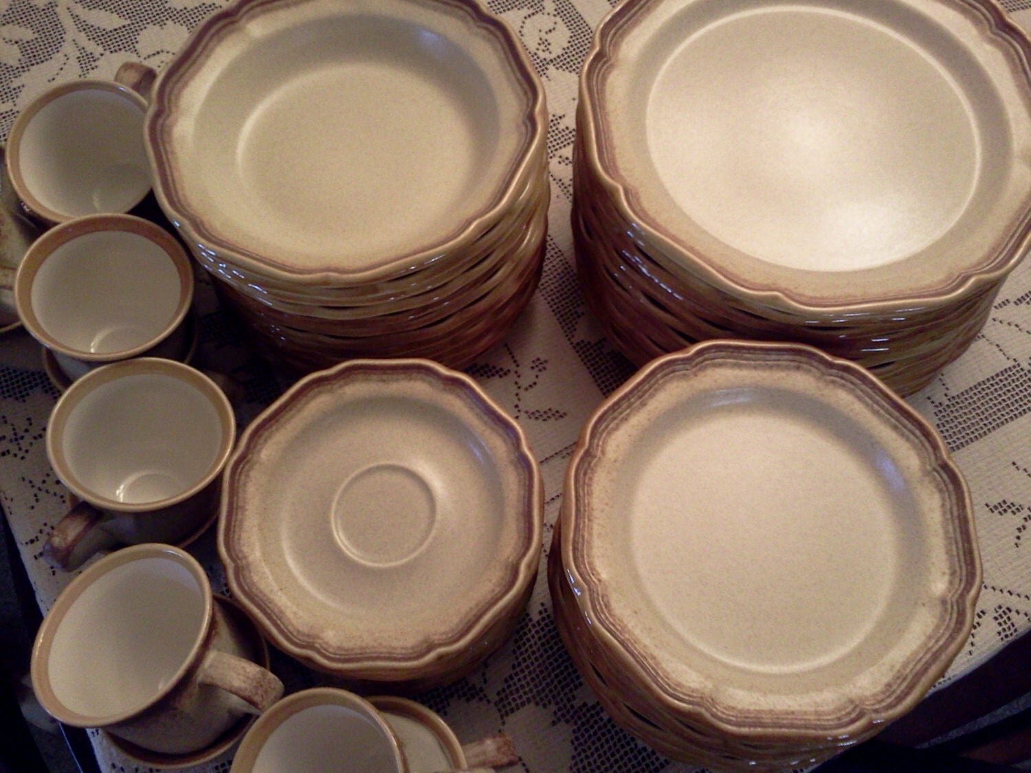 Mikasa Whole Wheat Stoneware Dish Set by KansasAntique on Etsy