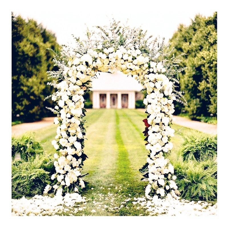 7.5 Feet White Metal Arch for Wedding Party Decoration by Lorenzel
