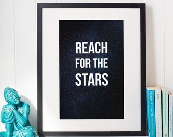 A3 Poster 'Reach For The Stars' - Great design for home decoration!