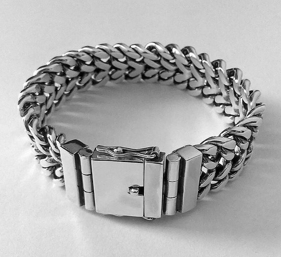 Curb mens bracelet chain sterling silver woven byzantine