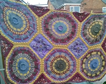 Chunky geometric throw/afghan/blanket