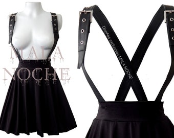 Goth skirt, black dress, vegan leather dress, bdsm, dark dress, vegan leather skirt, goth dress, Witch skirt