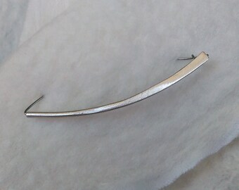 Scarf Pin - Sterling Silver with file finish