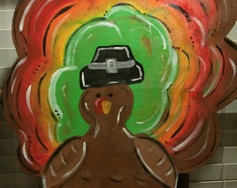 Give Thanks Door Hanger Thanksgiving Door Hanger Thankful