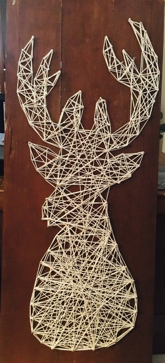 Items similar to Deer Head Silhouette String Art on Etsy
