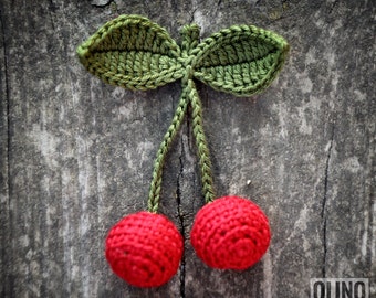 CHERRY crochet pattern PDF - Crochet fruit pattern Crochet cherry Amigurumi cherry pattern Crochet fruit Crochet play food