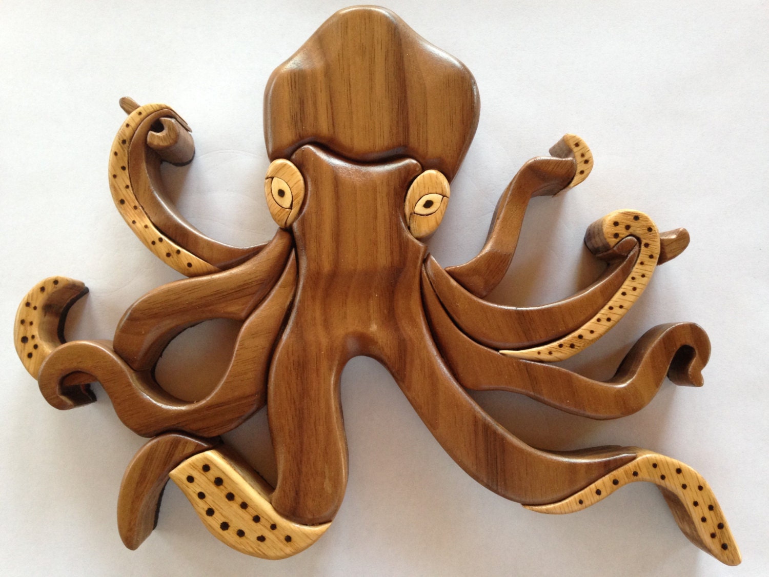 Wood Intarsia Octopus