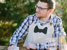 Apron, Bow Tie, present, grilling apron, menswear, housewarming gift, kitchen decor