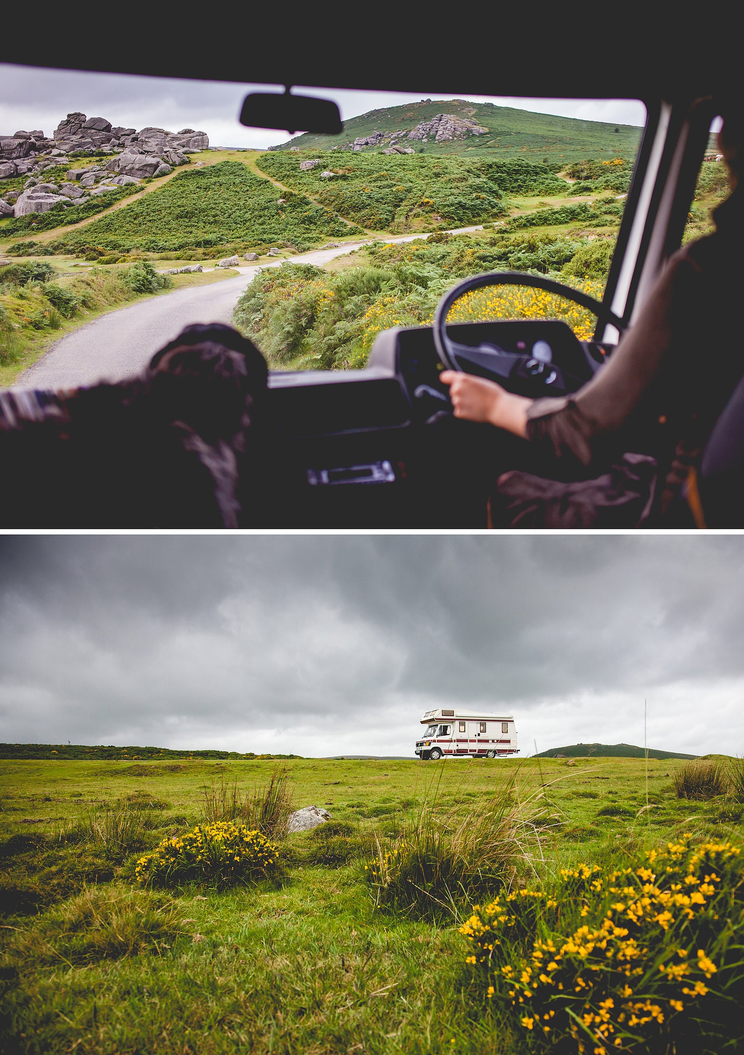 Camper van adventure, on the road