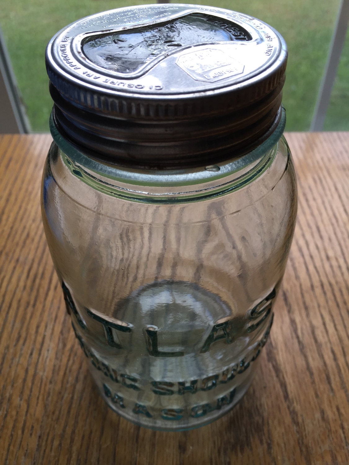 Atlas Strong Shoulder Blue Mason Jars with Presto by LeftoverStuff