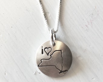 Stamped I Love New York Necklace