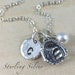 Sterling Silver Softball / Baseball Glove Charm Necklace, Personalized With Initial, Softball Coach Gift, Softball Team Gift, Glove Charm