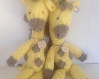 Natural Stuffed Animal - Waldorf Toy - Eco Kids Toy - Giraffe - Organic