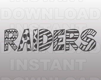 Raiders SVG File - Raiders Sports SVG File - Varsity SVG - Vector Clip Art-Commercial & Personal Use-Cricut Design Space, Silhouette Cameo