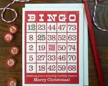 Unique christmas bingo game related items | Etsy