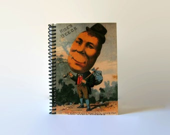 Potato Man Spiral Bound Writing Journal Diary, Back to School 4x6 Inches Notebook, Gifts Under 15, Blank Sketchbook Pocket, Cute A6 Notebook