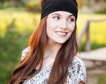 Black Headband, Black Head Band, Black Hairband, Black Hair Band, Stretchy Black Headband, Stretchy Black Head Band, Basic Headband, Solid