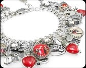 Treble Clef Jewelry, Music Jewelry, Music Charm Bracelet, Musician Gift, Musical Notes, Harmony Bracelet, Heart Jewelry