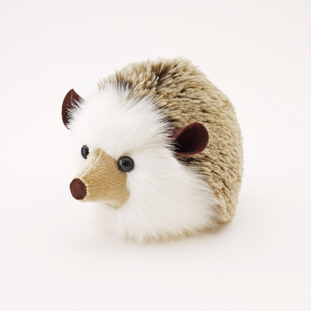 Stuffed Hedgehog Stuffed Animal Sebastian the Plush Toy Brown