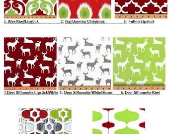 Christmas Pillow Covers, Christmas Pillow, Christmas Decor, Red Green Holiday Decor, Deer Holiday Pillows, Decorative Throw Pillows