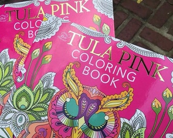 50% off sale, Adult Coloring Book, Christmas Gift, Grown Up Coloring Book, Tula Pink Coloring Book, Fabric Shoppe, SALE
