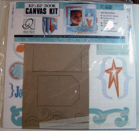 Scrapbook Canvas album Kit Quick Quotes 12x12 Scrapbook Canvas album Kit Quick Quotes 12x12