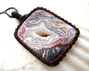 Crazy Lace Agate pendant necklace, Crazy lace Druzy, Agate Jewelry, Funky Jewelry, Unique Gift, Healing stone , Metaphysical / trending