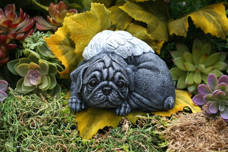 angel pug statue