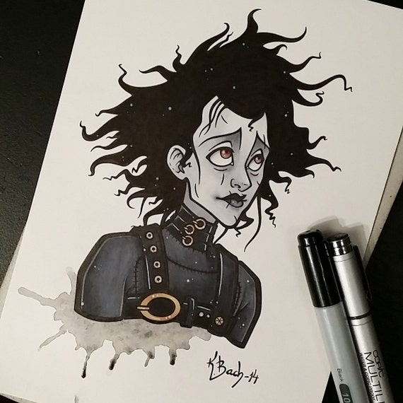 Edward Scissorhands Original Drawing by WarbunnyArt on Etsy