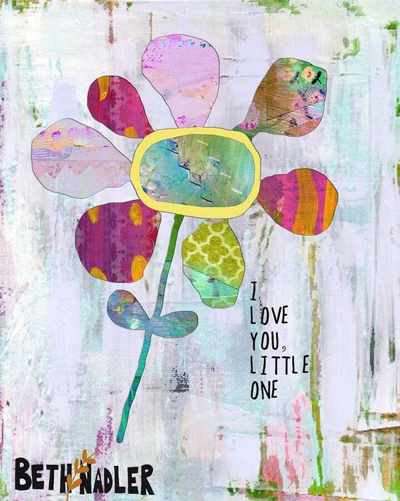 Items similar to Flower Collage Wall Art, Inspirational art on Etsy