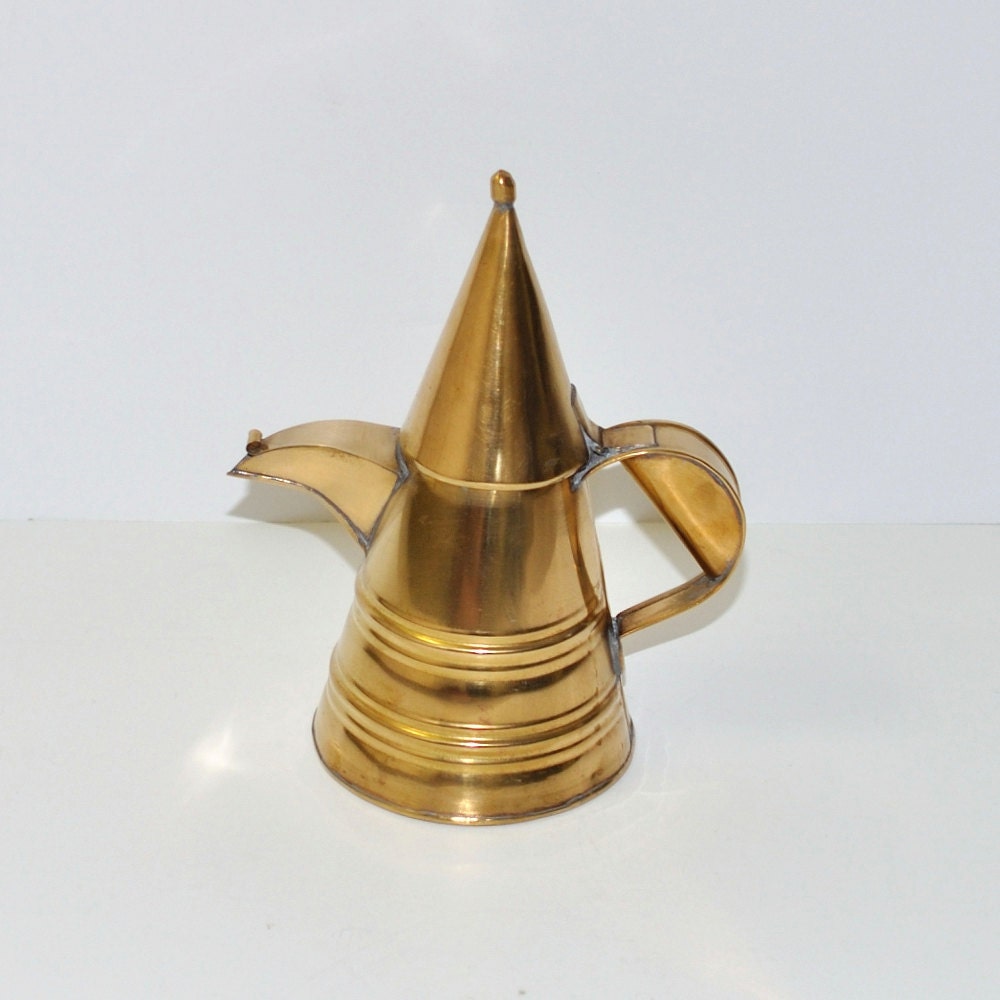 Vintage Middle Eastern Brass Coffee Pot Haute Juice