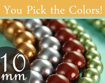 10mm Swarovski pearl beads 10mm beads, You pick the colors style 5810 assorted bead kit (100)