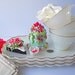 Vintage Anchor Hocking Golden Shell Milk White Snack Set Three - Tea Garden Parties
