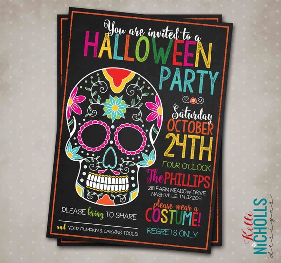 Day Of The Dead Party Invitation Wording 8