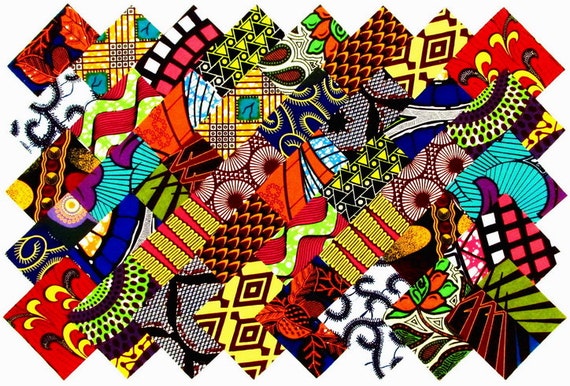 40 4 Fabric Squares African 20 Patterns Quilting