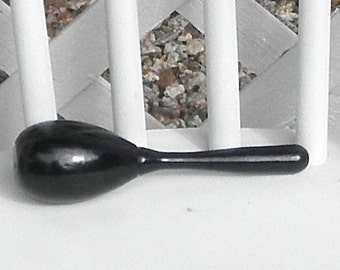 Black Wooden Darning Tool Vintage Darning Egg with Handle