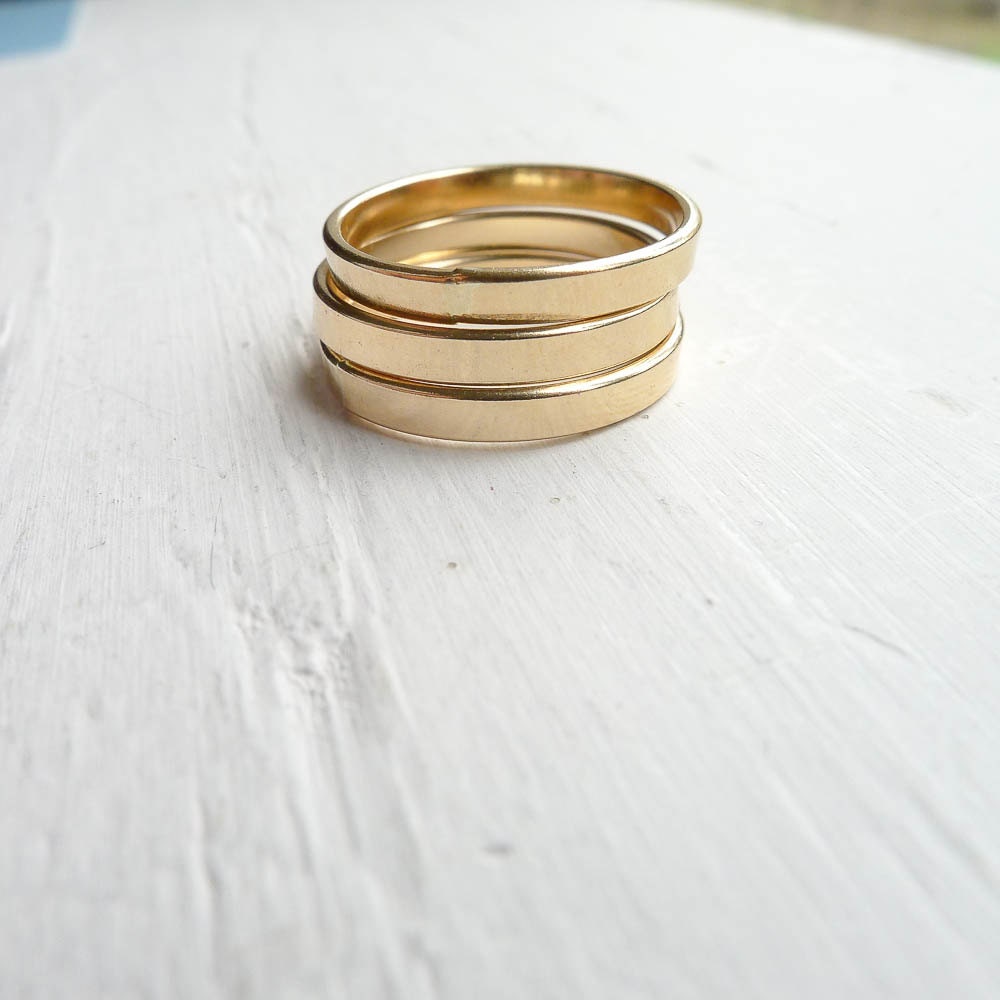 Gold Ring Blanks Size 8 Goldfilled 2.6mm Plain Rings for