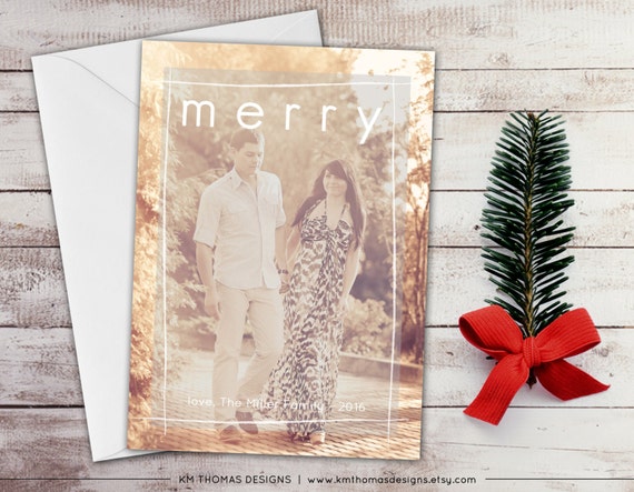 Custom Photo Holiday Card Photo Christmas Card Winter