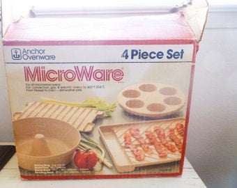 SALE Microwave cookware, Microware, kitchen ware, fast cooking, vintage cooking, vintage microwave, wedding present, housewarming gift