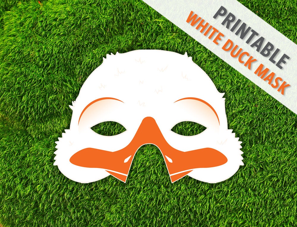 White Duckling Printable Mask White Duck Mask by theRasilisk